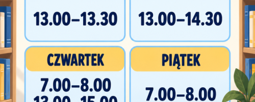 Godziny pracy biblioteki 2026/2027